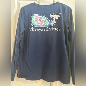 Girls Vineyard Vines tye die navy blue shirt